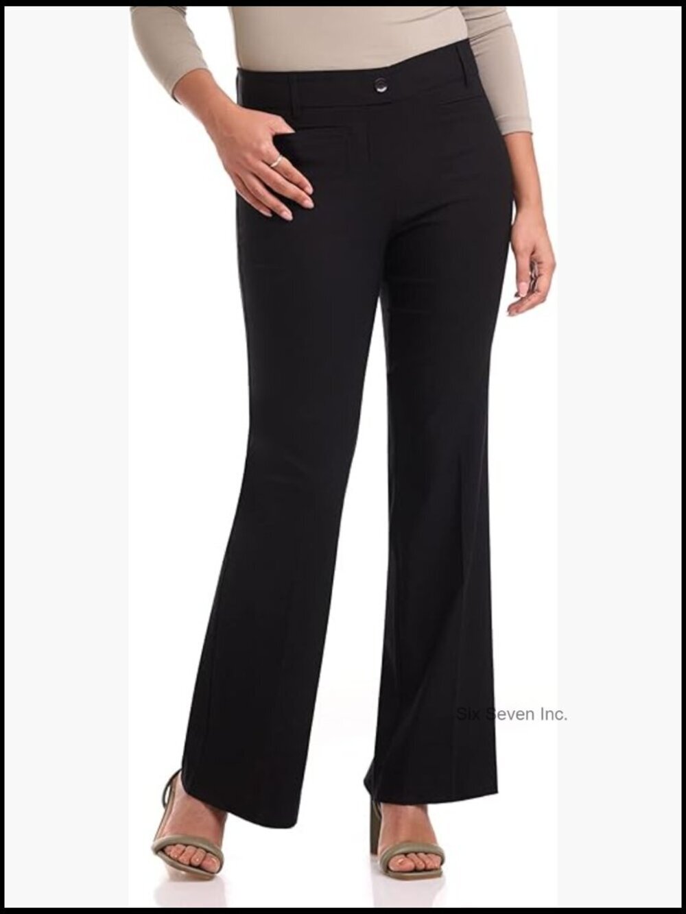 Ultra Stretch Pull-On Flared Leg Pant with Pockets